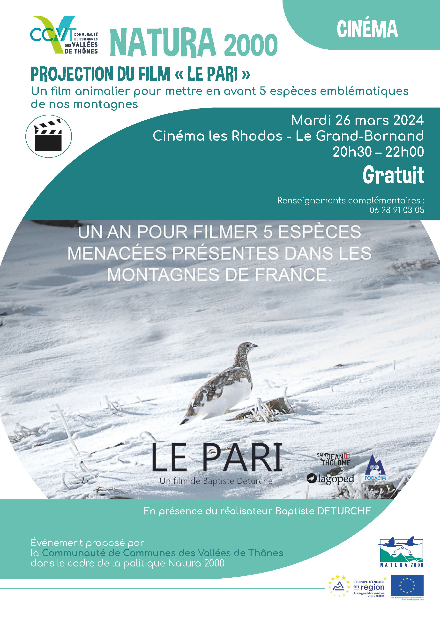 Projection de film "Le Pari" - Natura 2000