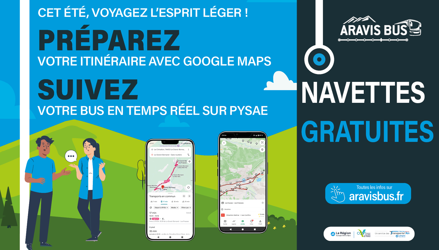 Lire la suite à propos de l’article L’été est là, circulez partout grâce aux Aravis Bus !