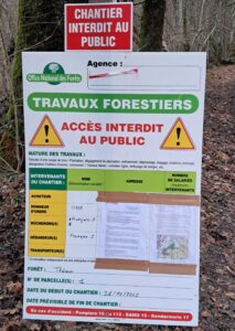 Lire la suite à propos de l’article Flash info Sentiers – Travaux forestiers en cours