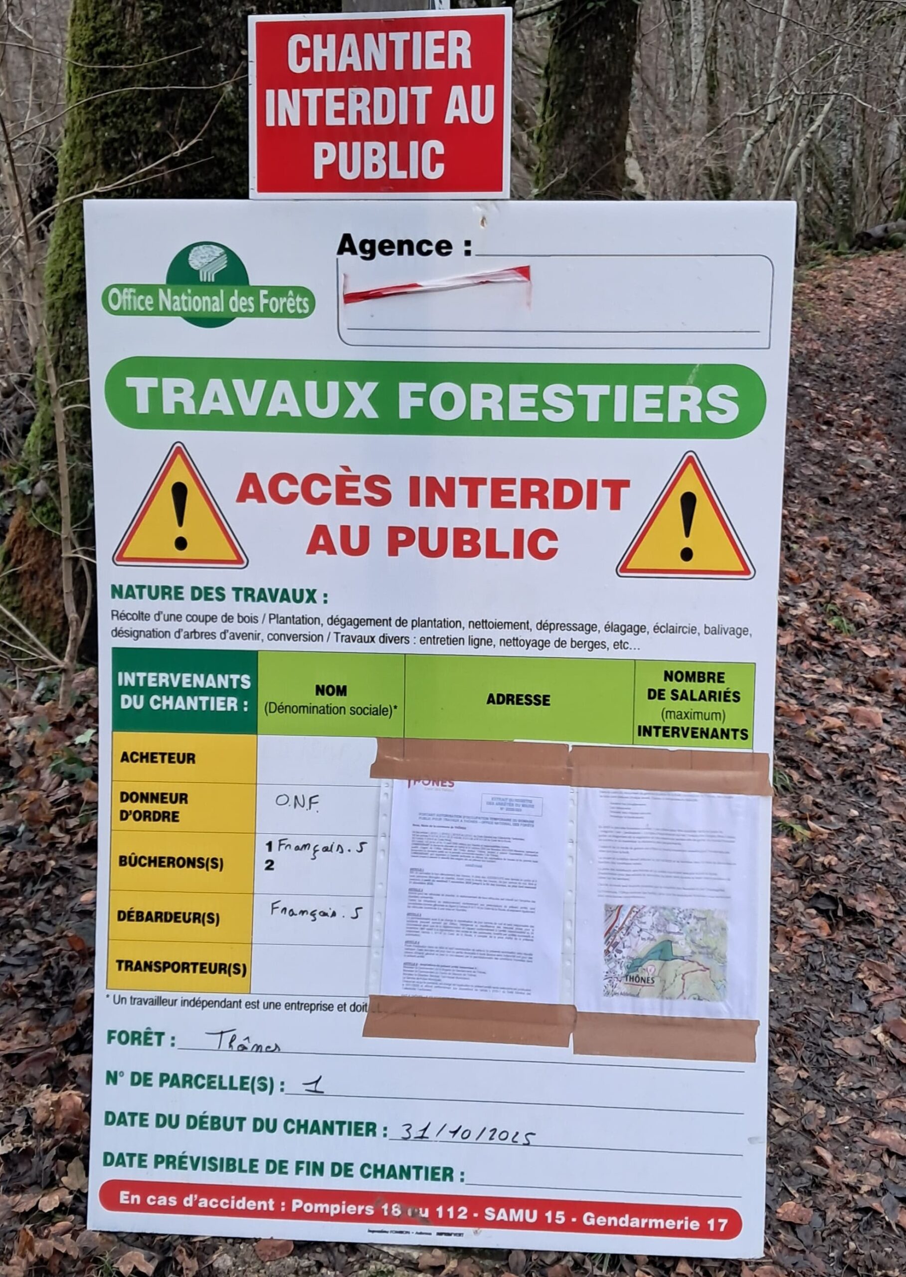 Lire la suite à propos de l’article Flash info Sentiers – Travaux forestiers en cours